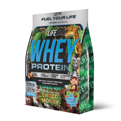 LIFE PRO WHEY CHOCO MONKY 2KG BAG EDITION